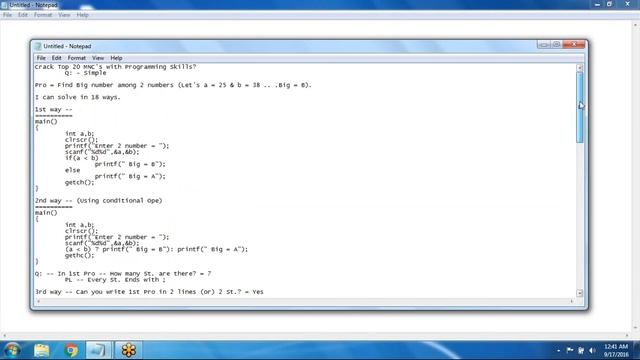C Programming Skills / Crack Top 20 MNCs / Find Big Number In Different Ways / C Programming Logics смотреть онлайн