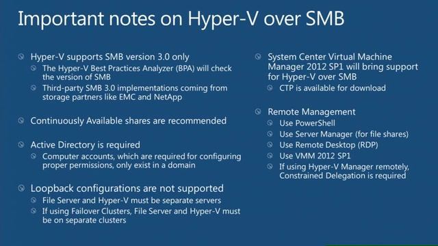 TechEd Europe 2012 Hyper V over SMB Remote File Storage Support in Windows Server 2012 Hyper V смотреть онлайн