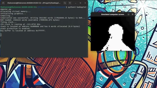 Bad Apple played on a custom CPU architecture смотреть онлайн