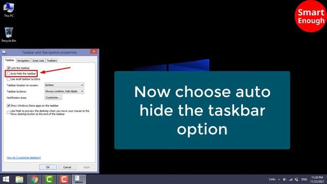 How to Auto Hide Taskbar in Windows 8.1 operating system? смотреть онлайн