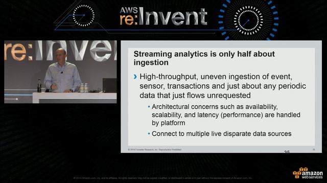 AWS re:Invent 2014 | (BDT207) Use Streaming Analytics to Exploit Perishable Insights смотреть онлайн