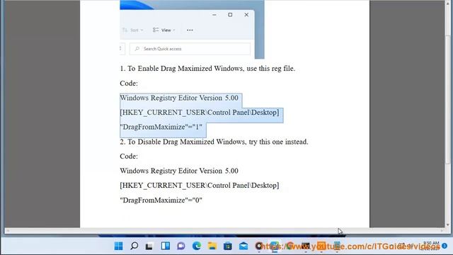 Enable/Disable Drag Maximized Windows in Windows 11 смотреть онлайн