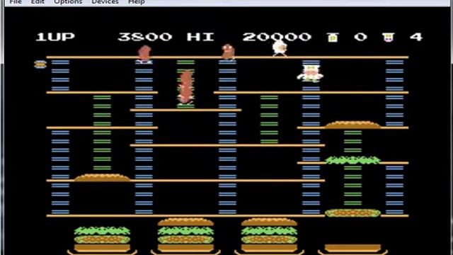 BurgerTime - Nintendo NES - emulador MESSUI 0.152 - probado Windows 7 x64 смотреть онлайн