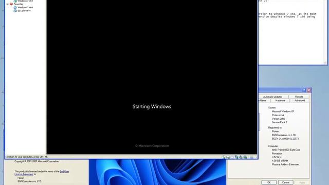 Installing Windows 7 x64 SP1 VM on Windows XP SP1 (Version 2002) x86?! смотреть онлайн