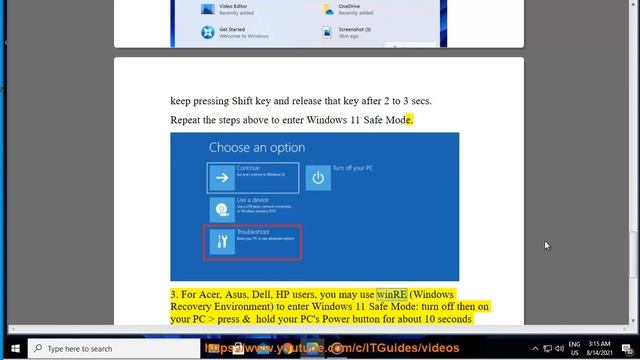 Boot Windows 11 in Safe Mode (Enter Windows 11 Safe Mode) смотреть онлайн