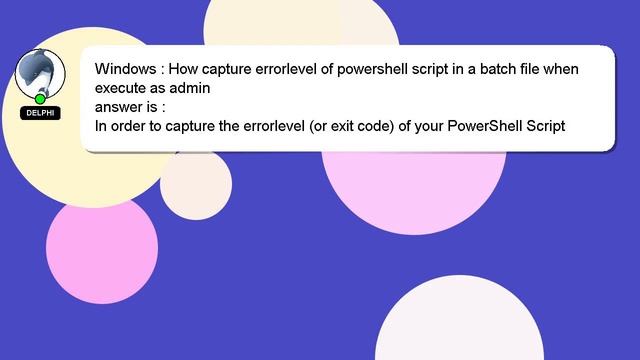 Windows : How capture errorlevel of powershell script in a batch file when execute as admin смотреть онлайн