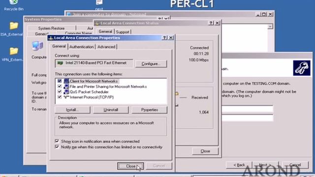 How To Add a New Computer to Windows 2003 Server Domain1 смотреть онлайн