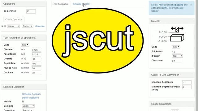 Jscut Integrated Gcode Preview