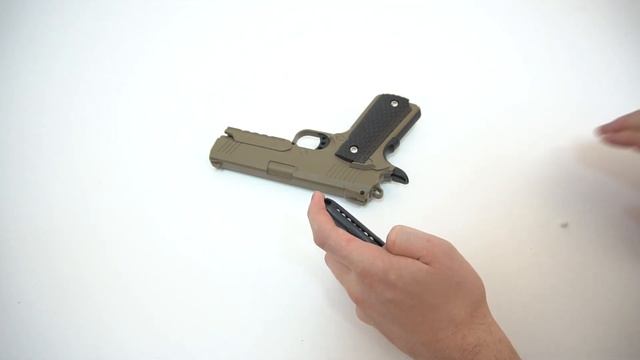 Страйкбольный пистолет Galaxy G.25D (Colt 1911 Rail) песочный
