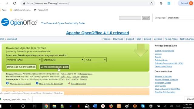 Open Office Installation Tutorial for Windows 10 смотреть онлайн