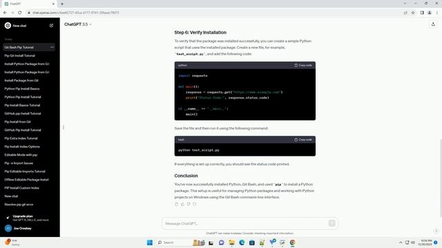 pip install in git bash смотреть онлайн