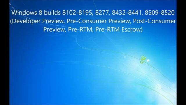 Evolution of Windows 8.x Wallpapers (builds 7700-9600) смотреть онлайн