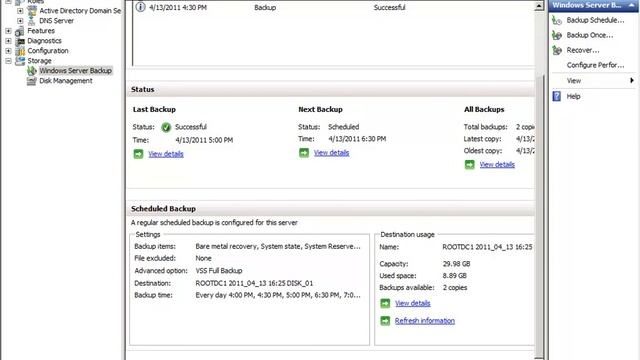 Backup Windows Server 2008 смотреть онлайн