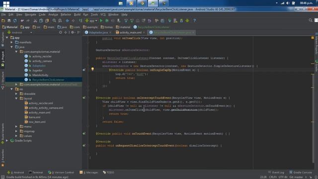 Android Studio Tutorial 1.43 | RecyclerView onItemTouchListener смотреть онлайн
