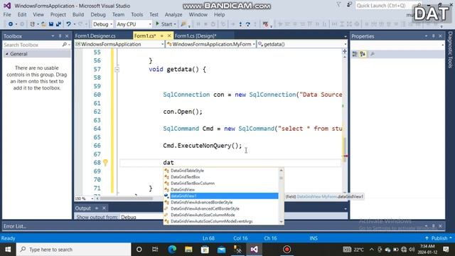 C# Get data from sql database to datagridview in window forms Application смотреть онлайн