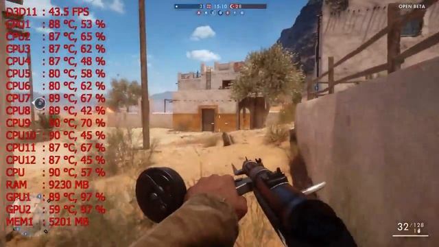 Вattlefield 1 на средних в 2560x1440 смотреть онлайн