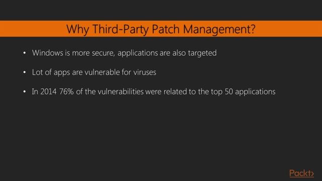 Advanced Microsoft SCCM Current Branch Scenarios : Why Third-party Patch Management | packtpub.com смотреть онлайн