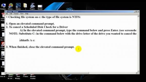 Checking file system on C: the type of file system is NTFS "How to stop checking file system in C"