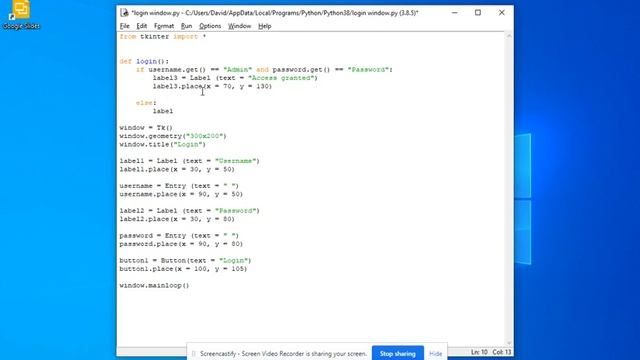 5. Creating a Login Window Using Tkinter. (2) смотреть онлайн