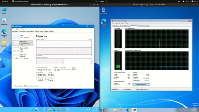 Windows 11 vs Windows 7: RAM USAGE on BOOTUP смотреть онлайн