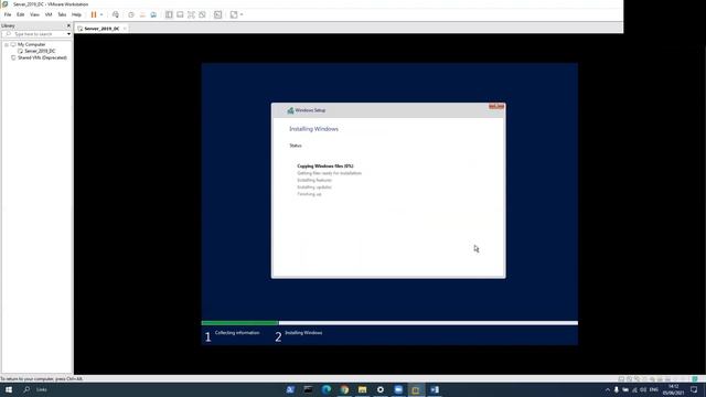 Windows Server 2019 on VMware WorkStation. смотреть онлайн