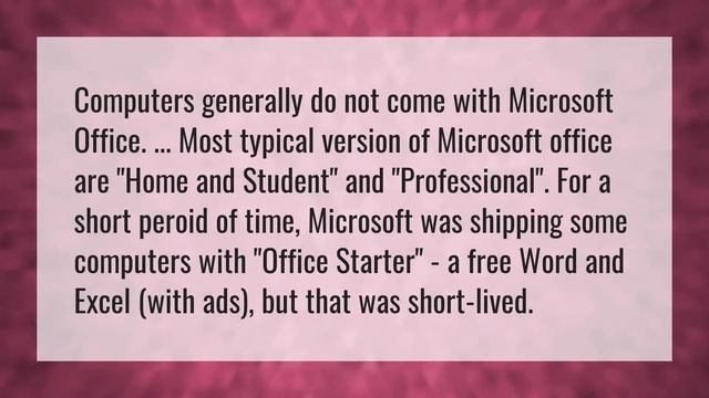 Do all laptops come with Microsoft Word? смотреть онлайн