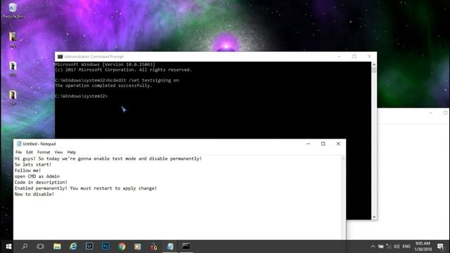 How to enable or disable test mode permanently! WIN 10 смотреть онлайн