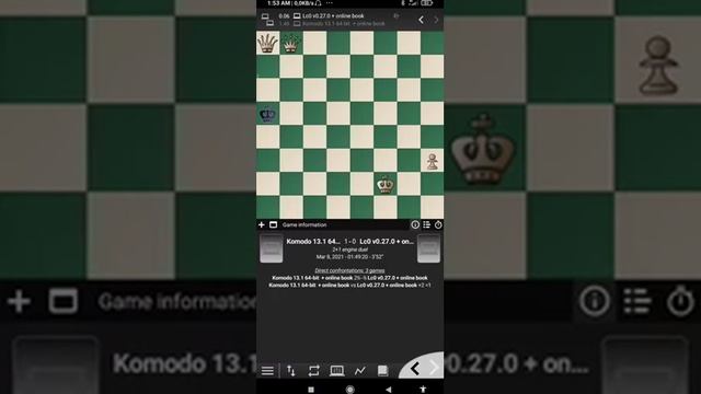 ANDROID Chess Match Lc0 27 VS Komodo 13 смотреть онлайн
