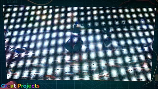 P3 128x64 RGB Matrix AnimatGif With Two Esp32! смотреть онлайн