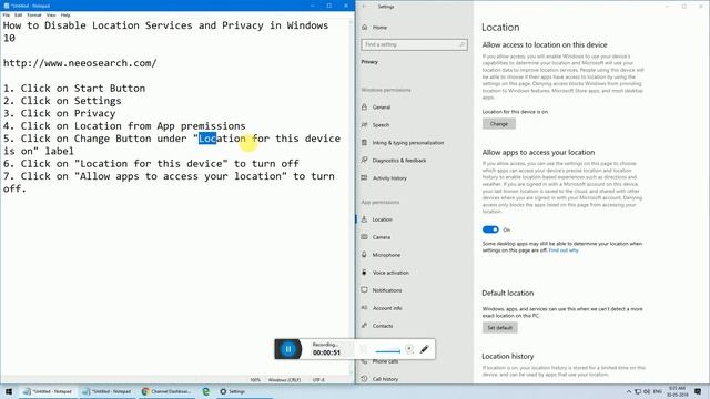 How to Disable Location Services and Privacy in Windows 10 смотреть онлайн