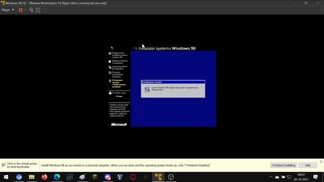 Windows 98 | Instalacje systemów w VMware #1 смотреть онлайн