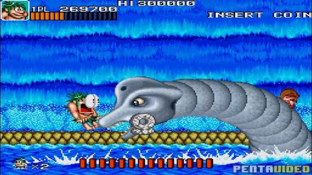 Caveman Ninja (Joe & Mac) Complete Gameplay - Arcade🕹️ No deaths - No cheats - HD 60fps смотреть онлайн