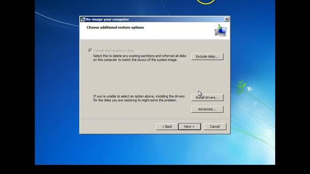 Win7 Restore full disk image from backup.mp4 смотреть онлайн