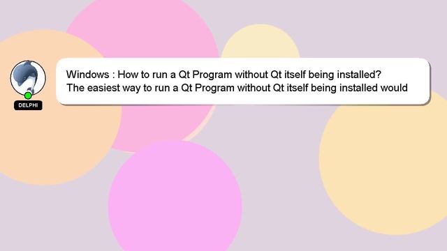 Windows : How to run a Qt Program without Qt itself being installed? смотреть онлайн