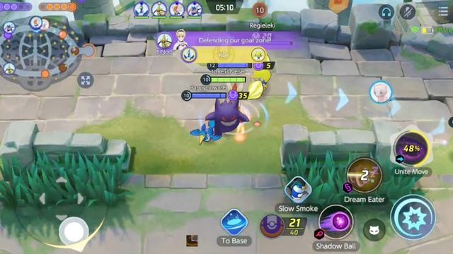 Pokemon Unite - Gengar gameplay - Gengar vs Mew смотреть онлайн