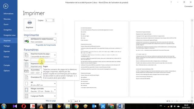 5 Aperçu et impression d'un document смотреть онлайн