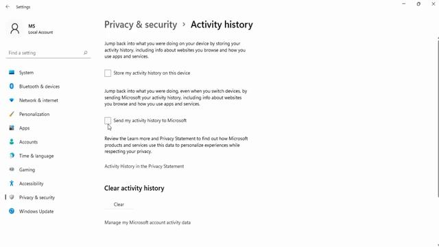 How to Send My Activity History to Microsoft in Windows 11 смотреть онлайн