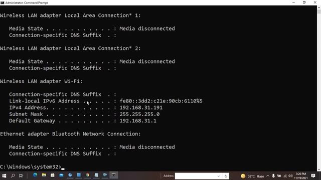 Basic Windows Command to Check IP Address and MAC Address смотреть онлайн