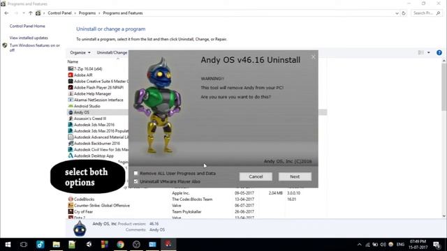 Uninstall Andy completely (vmware and and data) 2017 смотреть онлайн