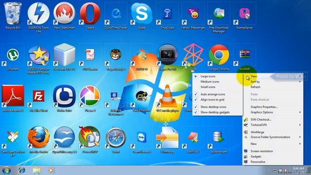 How to resize desktop icons in Windows 7 смотреть онлайн
