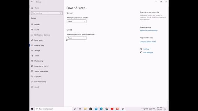 Windows 10 Power and Sleep Setting|SL CHP смотреть онлайн