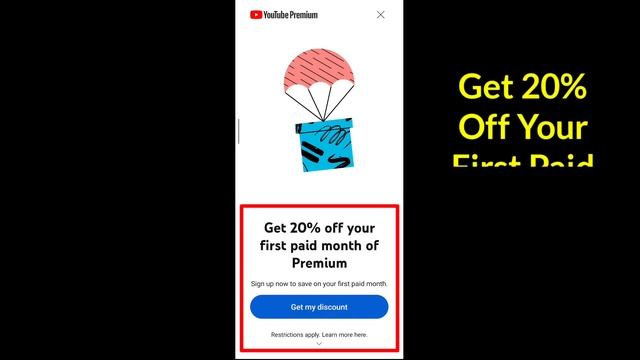 YouTube Premium 20% Discount Offer | YouTube Premium | Premium YouTube смотреть онлайн