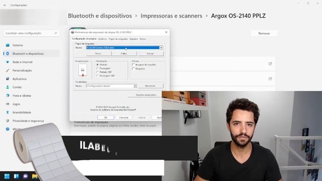 Como configurar etiquetas para impressão na impressora térmica Argox смотреть онлайн