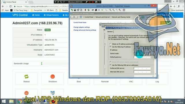 Cara Setting Alamat IPv4 Netwok Address di VPS Windows | Fawzya.Net | Fix RamNode Limited Access смотреть онлайн