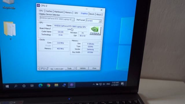 CPU-Z Benchmark (AMD Ryzen 7 5800H, Lenovo Legion 5 Pro Laptop)