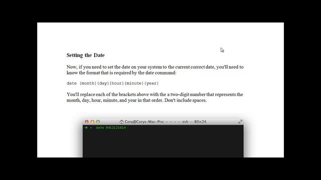 How can change Date from Command Line in mac OSX смотреть онлайн