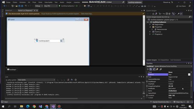 VISUAL STUDIO 2022 | ARAÇ KUTUSU TOOLSTRIP KULLANIMI смотреть онлайн