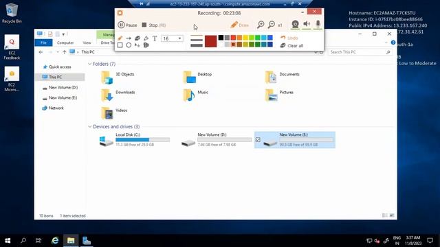 AWS SAA_Assamese : Day 6 : Adding Volume in Launched Windows EC2 to create Drives and Installing II смотреть онлайн