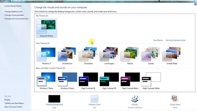 How To Change Windows 7 Theme And Wallpaper смотреть онлайн