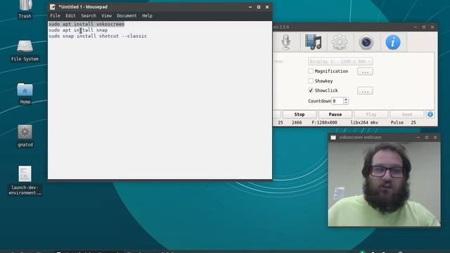 Setting up screen recorder with webcam capture on linux Ubuntu 18.04 смотреть онлайн